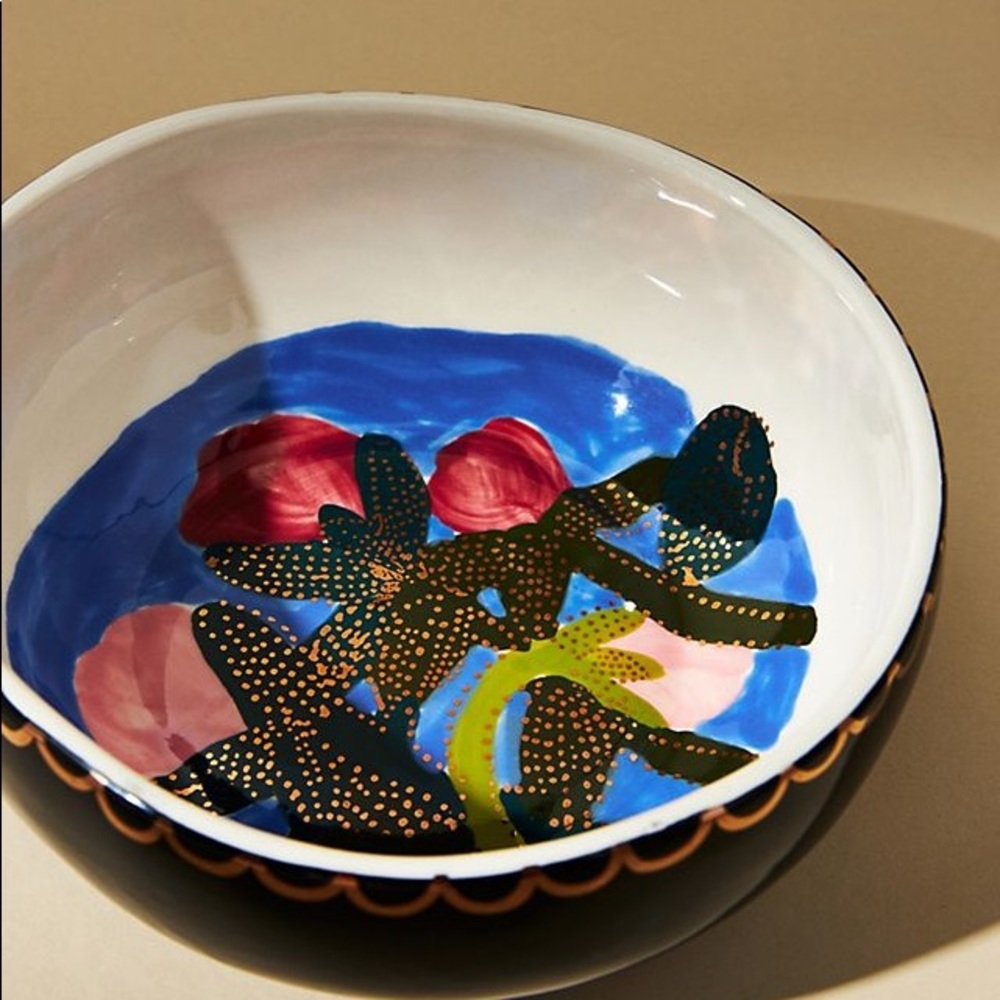 Anthropologie BRAND NEW, Francesca Kaye Floral Atelier Bowl